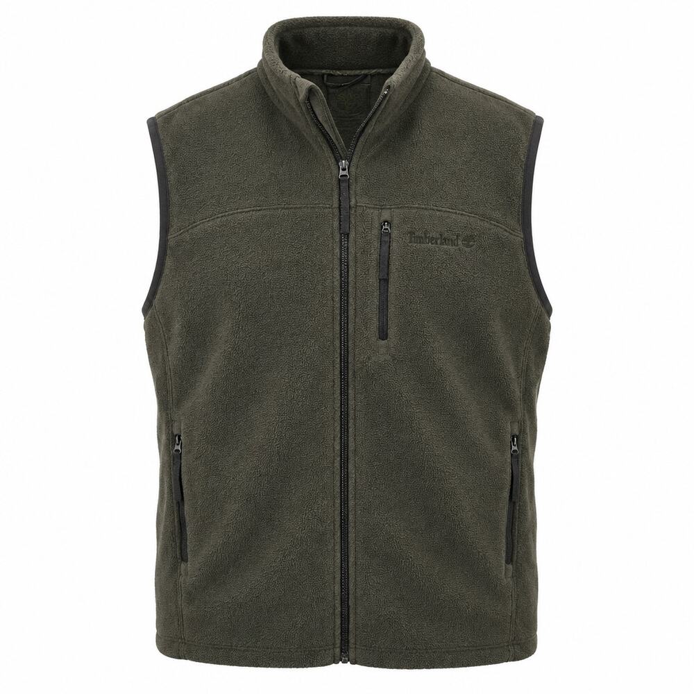 Vintage Timberland Weathergear Fleece Vest Olive Green Mens Large Gorpcore Y2K